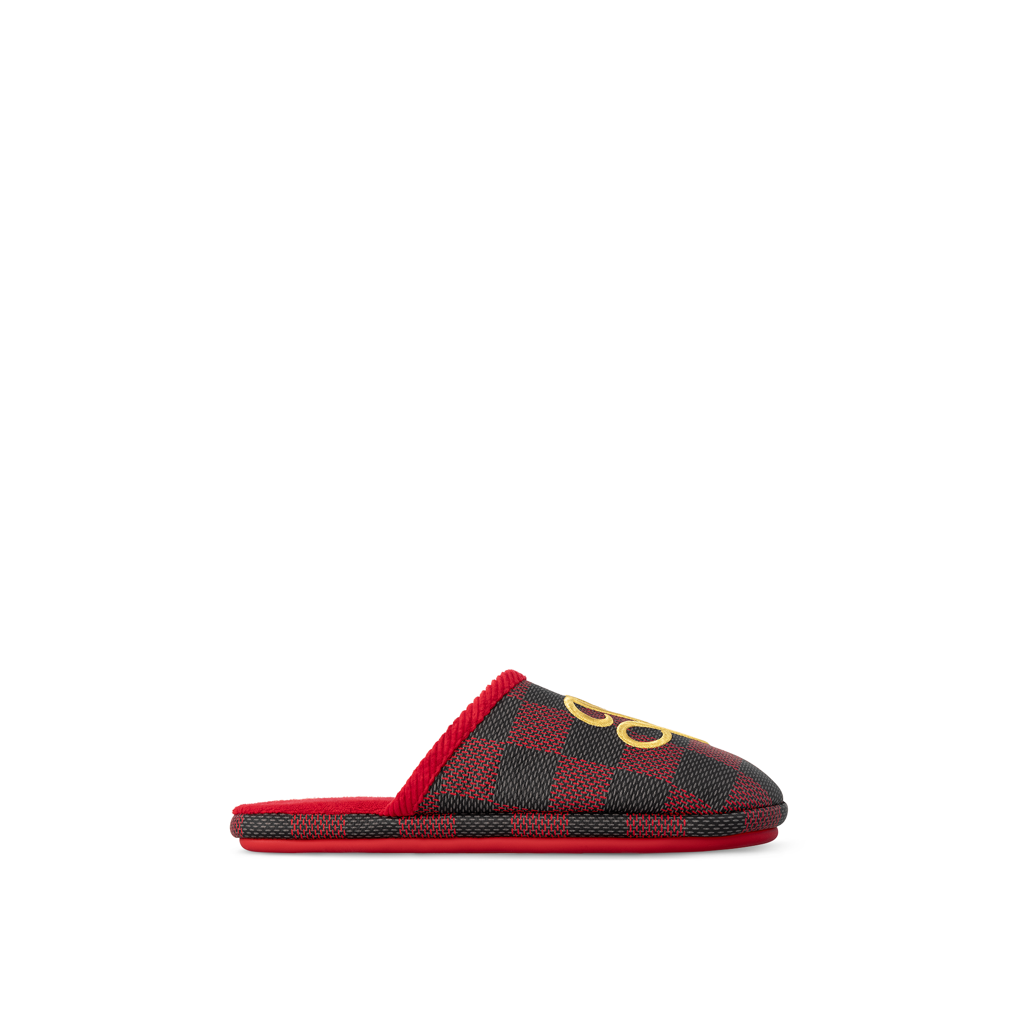 Louis vuitton deals red slippers